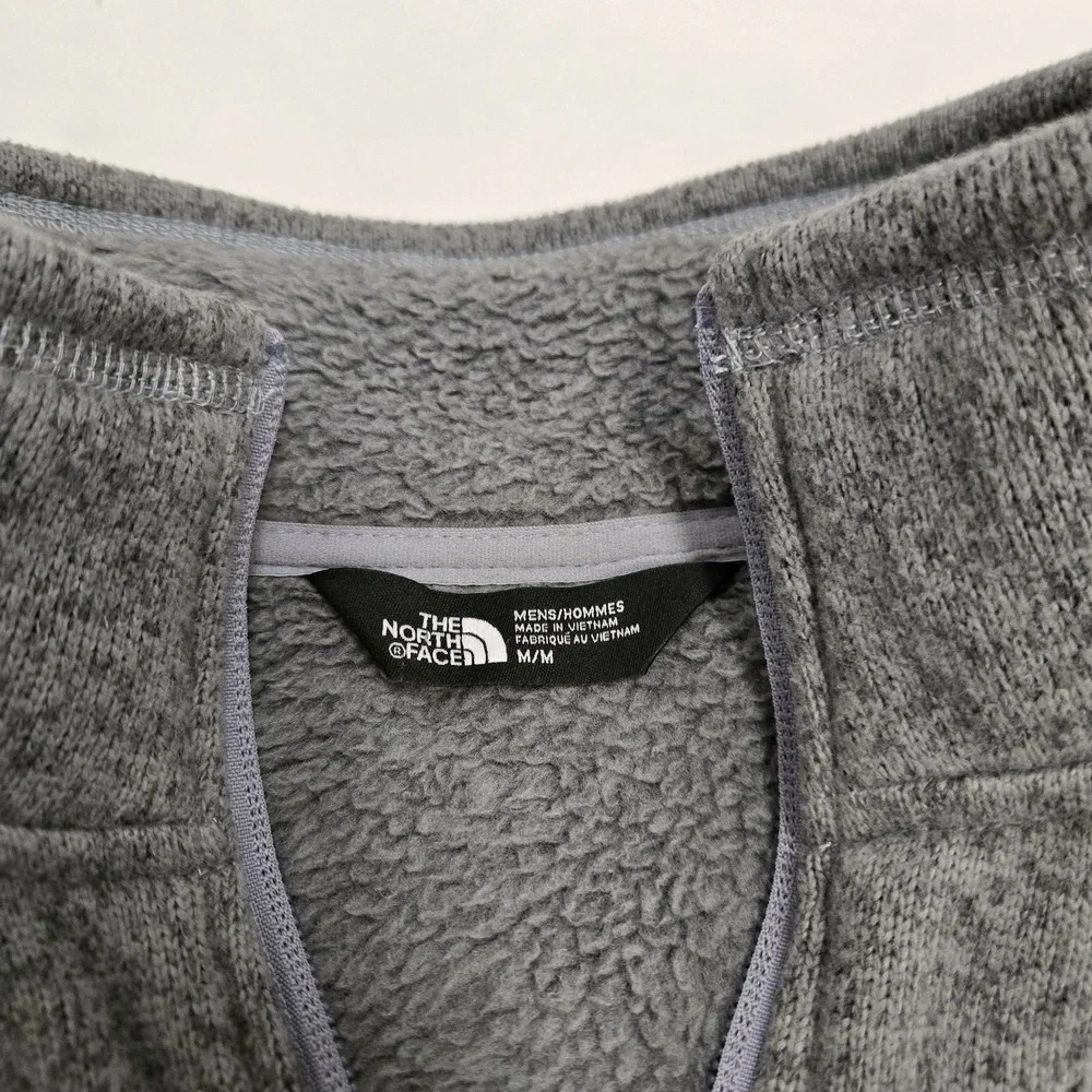 The North Face Heather Gray Pullover‎ Fleece Lined Sweater Jacket Men's Medium
